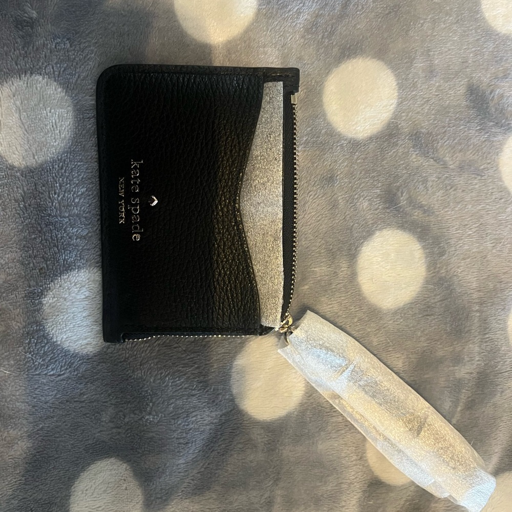 Kate Spade Black and Silver Leather Wallet